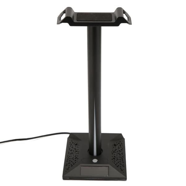 Hovedtelefonstativ Multifunktionelt Design i Ét Stykke USB-interface RGB Gaming Hovedtelefonstativ til Hjem og Kontor Sort
