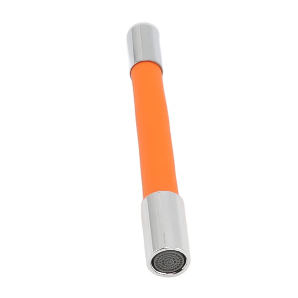 Kranförlängningsrör med luftare munstycke flexibel koppar för diskbänk orange 20 cm stänksäker