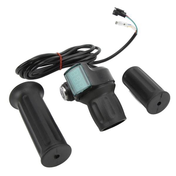 Elektrisk cykel Twist Throttle Grip Set Universal Speed Governer med display Højre halvgreb til elektriske køretøjer