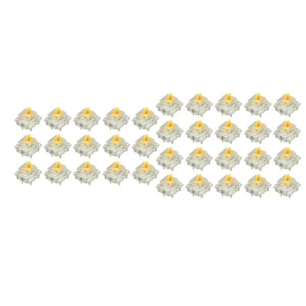 35 st SMD RGB Switch DIY Transparent Mekanisk Tangentbordsbrytare för nybörjare Gul Switch