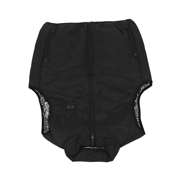 Musta 9-alueinen sähkölämmitteinen liivi, pystykaulus, muodikas kaksoisohjaus USB-lämmitteinen liivi ulkoiluun 4XL