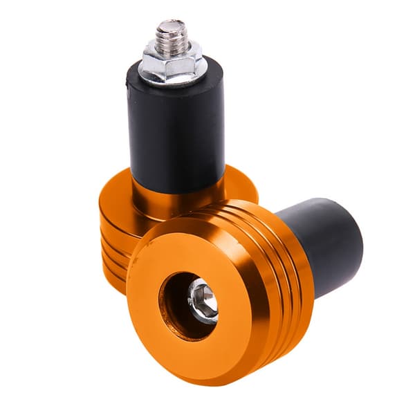 Motorcykel Styre Grepp Ände Aluminium Pluggar Moto Slider Tillbehör (Orange)