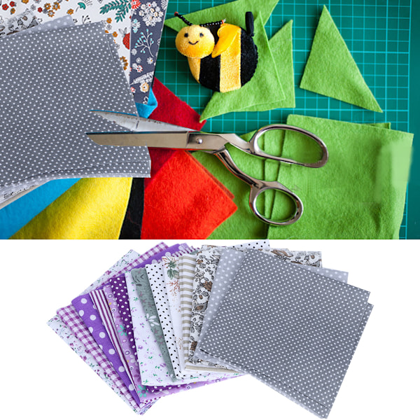 25x25cm 14 stk. Forskjellige vakre trykte mønster bomullsstoff sy stoff DIY materiale