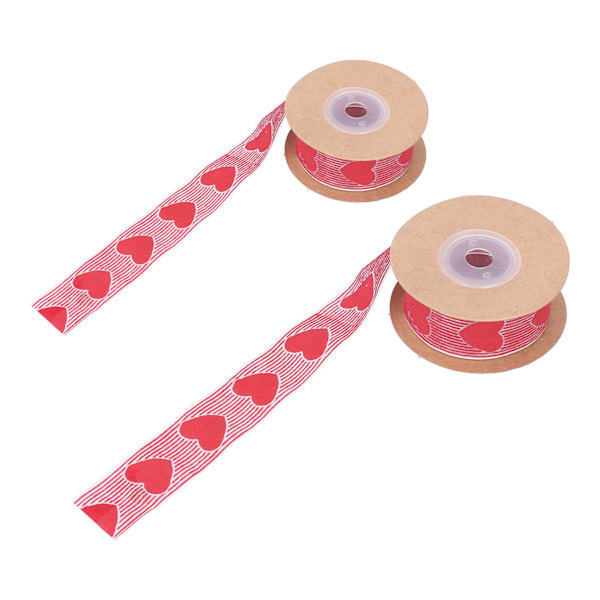 Band 2,5 cm 1 tum bred kärlekstryckgarnband bröllopsdekoration presentförpackningsband