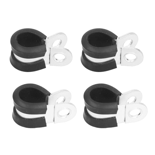 20 STK R Type Klemme Rustfritt Stål Avtakbar Isolert Gummipute Kabelholder 15mm
