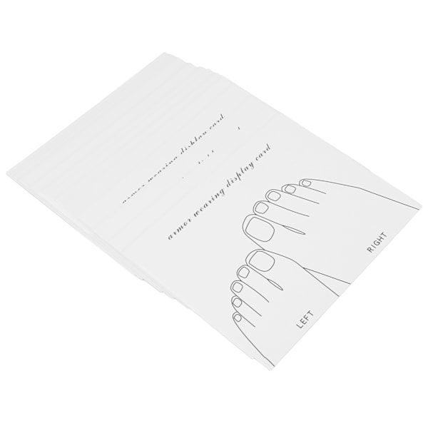 20 st Nail Color Card Display Practice Manicure Tool Foot Model Manicure Display Card för Manicurist