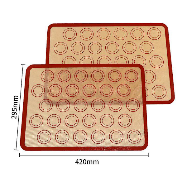 2-pack silikonbakmattor, non-stick, hållbara, värmebeständiga degark (40 x 29,5 cm)