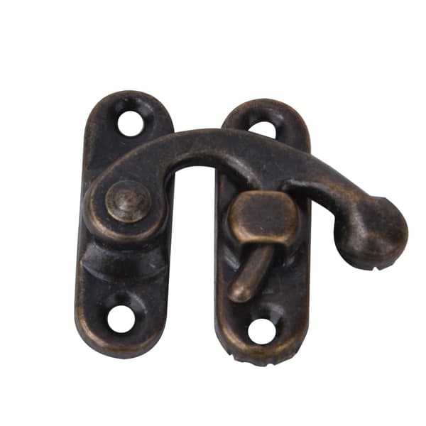 30 st Haspel Retro Stil Järn Låskrok Haspel för Smycken Presentaskar 3,2 x 2,8 cm Brons Höger Låskrok Haspel