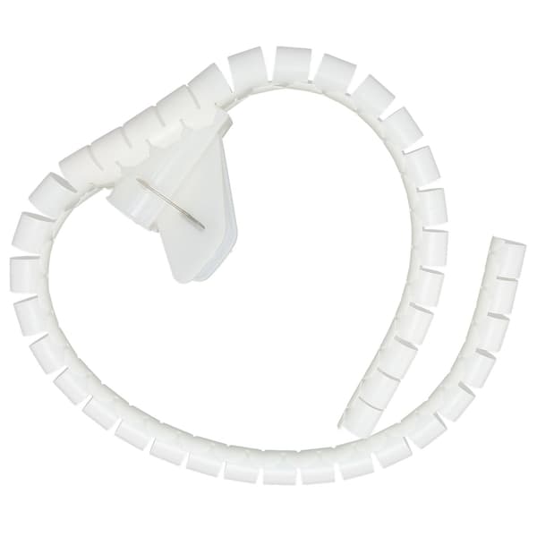 Kabelhylsor Organizer Spolad Kabelhantering Lindningsrör Öppen Typ med Klämma 10 meter Vit Dia16mm