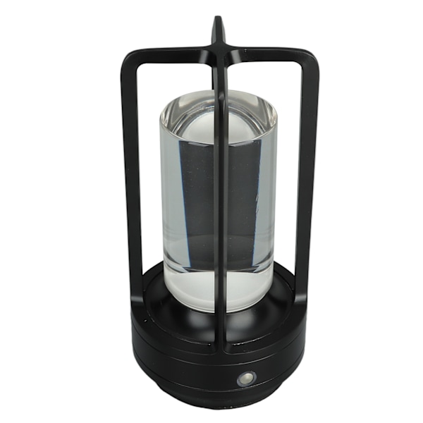 Trådløs bordlampe 3 farger trinnløs dimming LED bordlampe oppladbar berøringslampe nattbordlampe svart