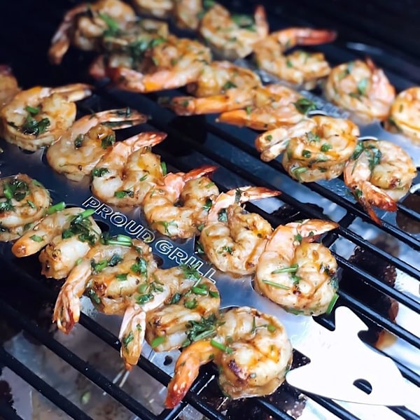 Slide & Serve BBQ Grillspett - Set med 2 Återanvändbara Grillspett i Rostfritt Stål | Perfekt för Grillning av Shish Kabobs | Används för Nötkött, Fläsk, Kyckling, Grönsaker