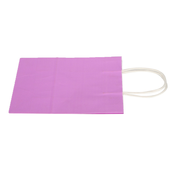 10 st Kraftpapperspåse Bärbar förpackning Presentpåse Tillbehör för shopping Födelsedagsfester15 x 8 x 21cm Lila