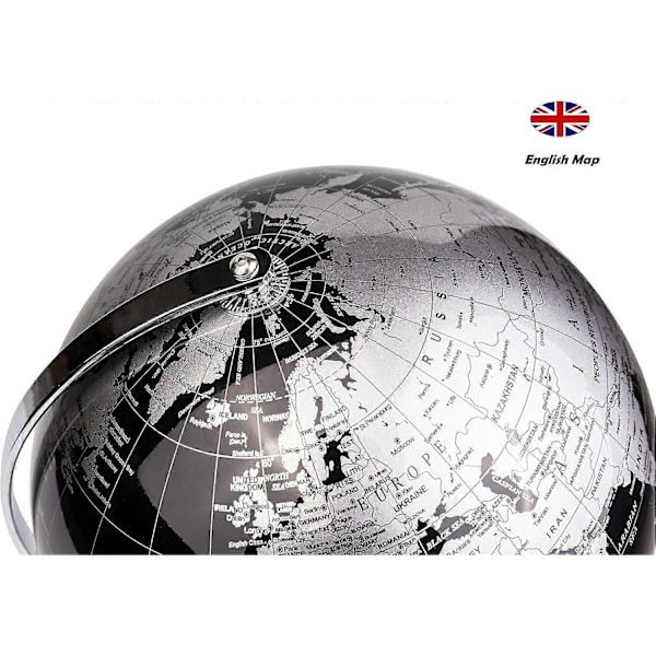 20 cm Glob med Metallbas - Utbildande/Geografi/Modern Skrivbordsdekor - Metalliskt Svart