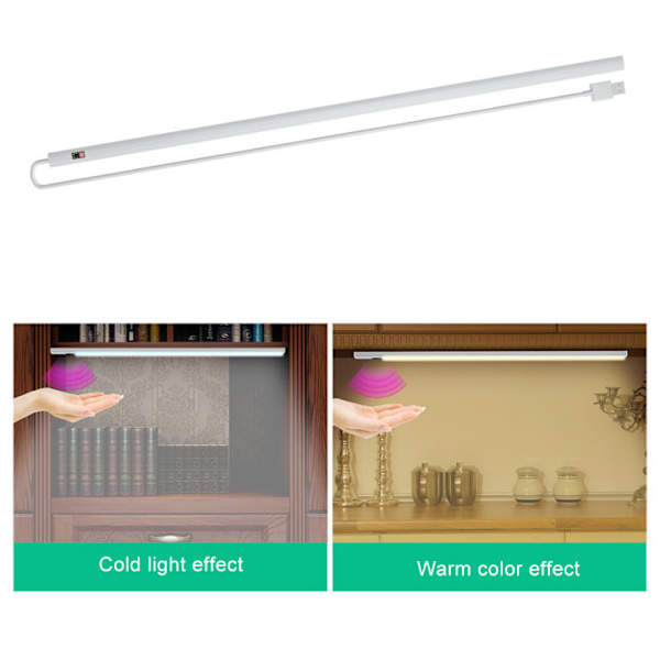 Induktionsljus LED-garderobs nattlampa USB intelligent sensorljuslist