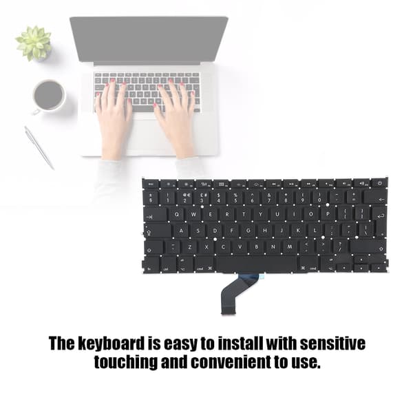 Tangentbordsersättning med känslig touch, svart layout, passar för MACBOOK PRO A1425 13\"