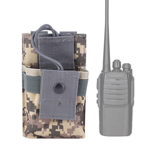 Nylon utomhus multifunktion Molle Tactics Interphone Radio Förvaringsväska Militär kamouflage Walkie Talkie PouchACU