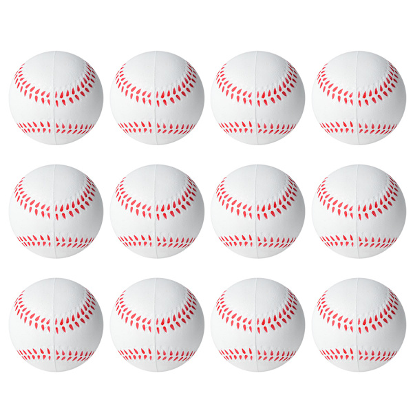 12 STK 6,3 CM Lekplats Full Core Mjuk EVA Elastisk boll Minska trycket Stress Barnleksak Baseball