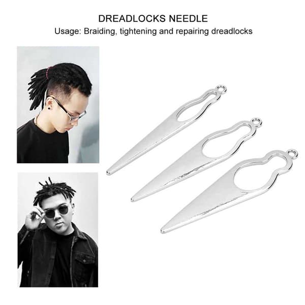 Dreadlocks-neula virkkuukoukku Dreadlocks-hiusten valmistukseen Hiusten punontatyökalut Hopea