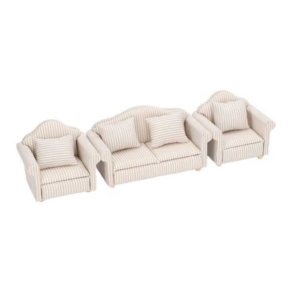 1:12 skala dukkehus sofa håndlavet høj simulation miniature sofa til dukkehus tilbehør
