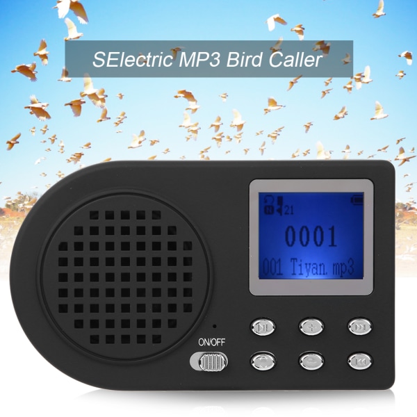Elektrisk MP3 Hunting Bird Caller Ljudspelare med LCD-taktikskärm Bärbar digital utrustningEU 110~240V