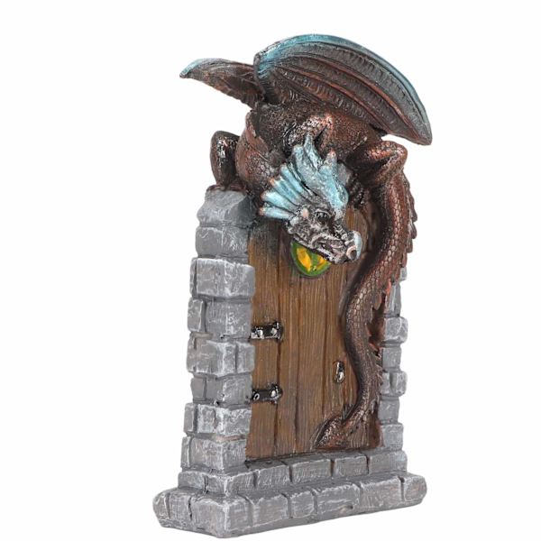 Fairy Door Innovativ Simulering Harts Handmålad Levande Detaljer Miniatyr Fairy Door för Fairy Garden Accessoarer