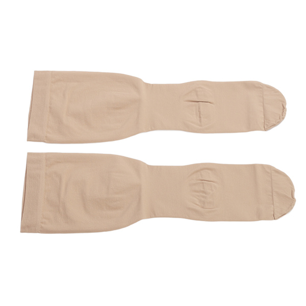 Knähöga åderbråcksstrumpor Plus Size Close Toe 23 Till 32 mmHg Kompressionsstödstrumpor Hudfärg 3XL