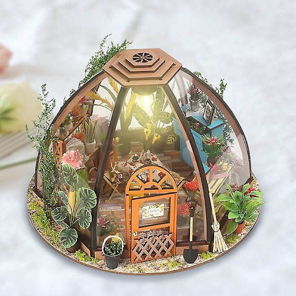 DIY Miniatyr Dukkehustsett med Møbler 1:24 Skala Lite Hus Håndverk Gave til Bursdager og Morsdag