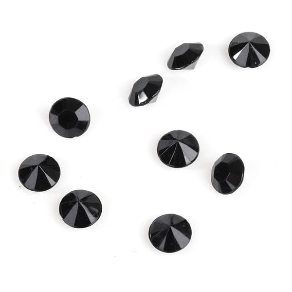 500 stk. 8 mm spidse akryl diamant konfetti til bryllupsfest DIY håndarbejde (sort)