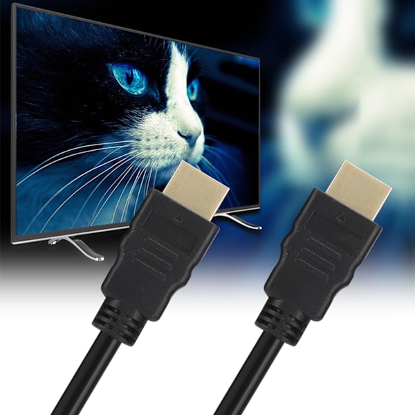 Guldpläterad Ultra HD 4K HDMI-kabel för stationära datorer Digitala TV-apparater Routrar Bärbara datorer (0,5 m)