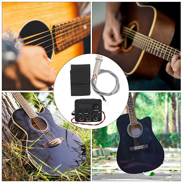 Gitarforforsterker 3-segmenters pickup equalizer LCD-skjerm musikkinstrument tilbehør
