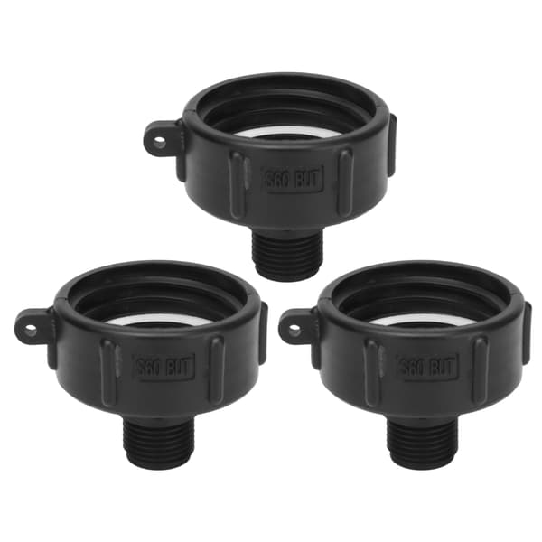 3 stk. IBC-tankforbindelse G3/4 gevind ABS plast afløbsadapter udskiftningsventilfitting S60 BUT