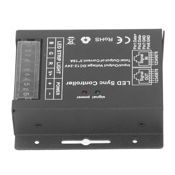 RGB-dæmpningscontroller LED-dæmpningsmodul 24-tasters fjernbetjening til LED-striplys DC 12V-24V