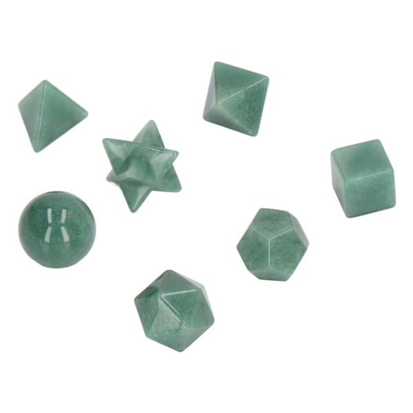 7 st chakra kristaller utsökta geometriska kristallstenar chakra healing kristaller kit för meditation hem inredning grön