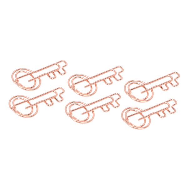 100 stk papirklips metall rosegull farge Urheen Design binders for kontorskole