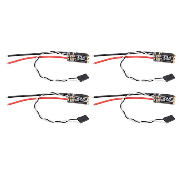 4 stk børsteløs ESC 45A 2 6S strømforsyning RGB LED elektrisk hastighetsregulator for RC FPV Quadcopter fly dron