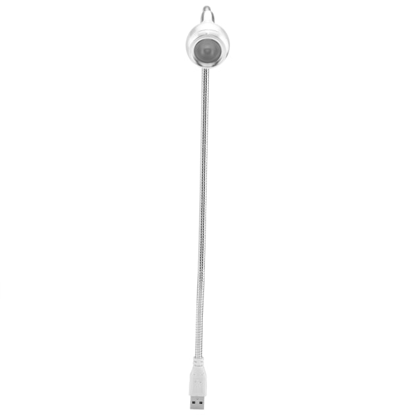 1W lang, fleksibel hals, bærbar USB LED-lys Nattleselampe (Sølv Pure White)