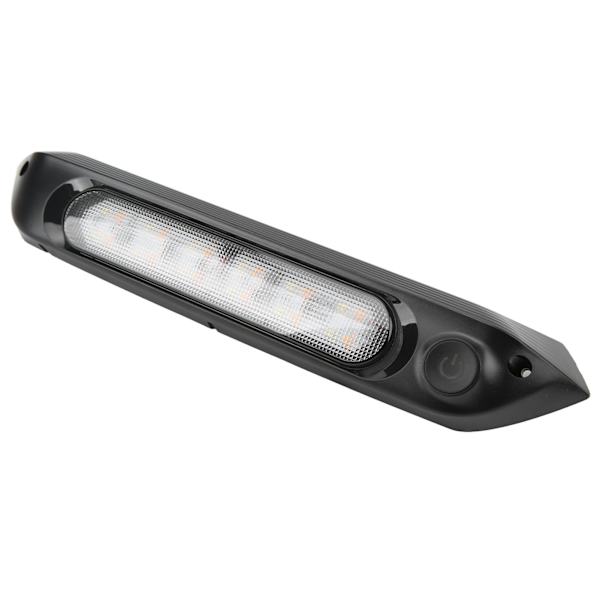 Dobbel farge LED markiselys RV veranda lys 8W vanntett bruksstripe lys for yacht campingvogn svart skall
