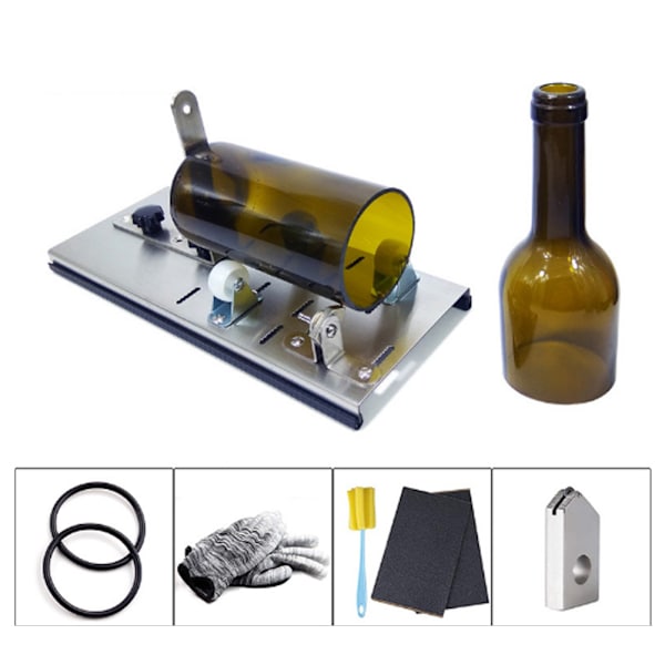 Glasflaskskärarverktygssats DIY Vinflaskskärmaskin Flernivåjusterbar