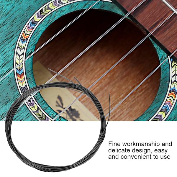 2 sæt 27 tommer hvide og sorte nylonstrenge erstatningsdel til Ukulele instrumenttilbehør