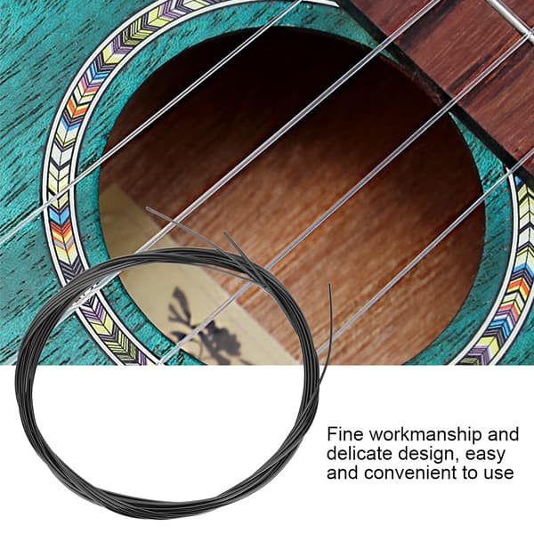 2 sæt 27 tommer hvide og sorte nylonstrenge reservedel til ukulele instrumenttilbehør