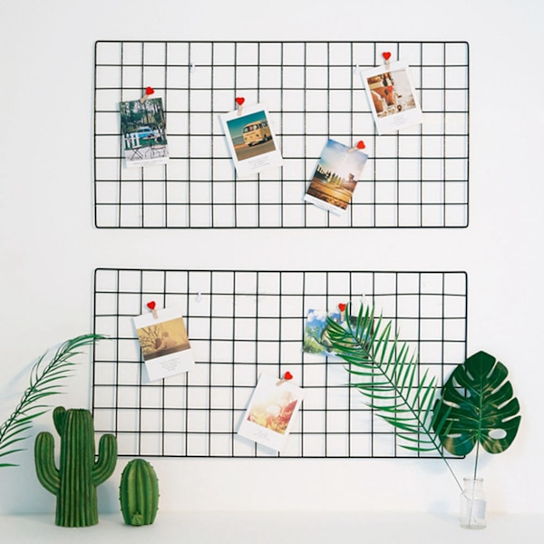 DIY Gallerivägg i Järnram Vägghylla Väggmonterad Nätpanel Väggkonst Display Organizer