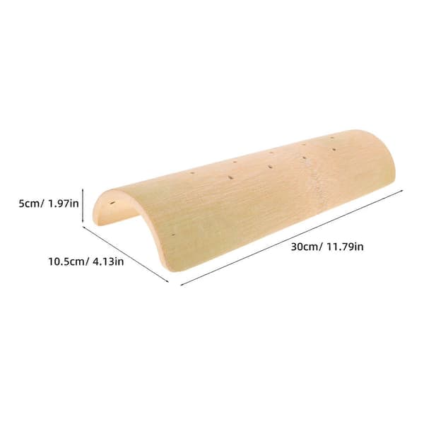 Handgjord beige nackkudde i bambu för spa, andningsbart nackstöd