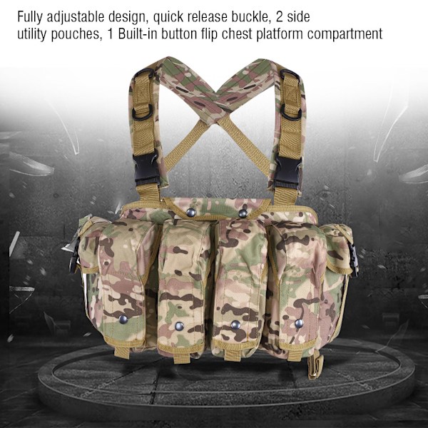Lätt multifunktionell taktisk väst för utomhus militär träning jakt stridsspel MC