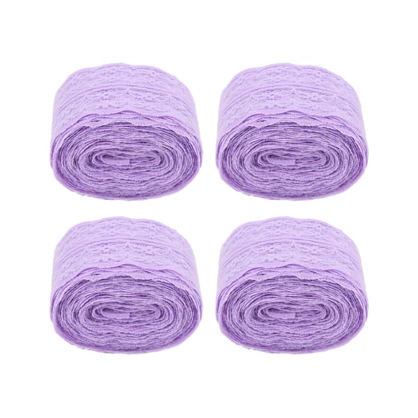 4 stk. blondebånd i nylon, retro DIY dekorative tilbehør til gaveindpakning, lilla