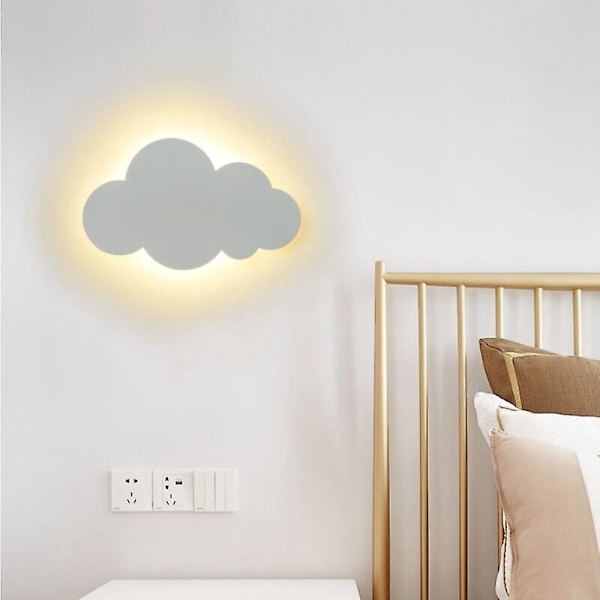 Moderne Innendørs Sky Lampe Vegglampe Akryl Lampeskjerm Med Innebygd LED Lys Barnerom Varmt Hvitt Lys 25 16CM