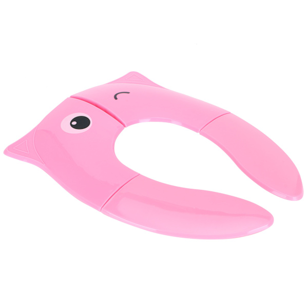 Sammenklappelig pottesæde pude bærbar baby toddler toilet træning sæde skridsikker pude til rejser (Pink )