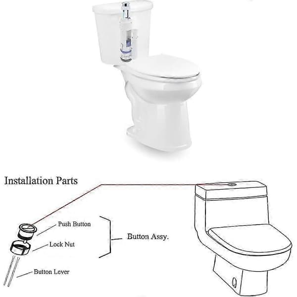 Light Dual Flush Toilet Push Button Replacement Parts, Top Toilet Button Replacement for & Part, 1.5 inch (38mm)