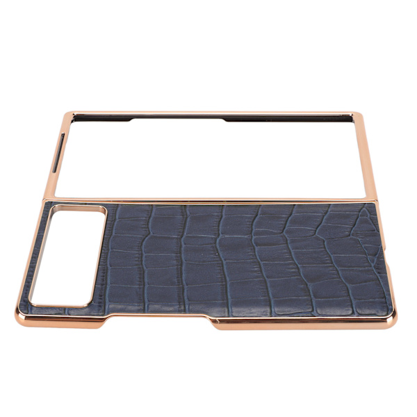 Fällbar telefonfodral för Xiaomi MIX Fold 2 Nano läder krokodilskinnmönster Anti Scratch telefonskyddsfodral Blå