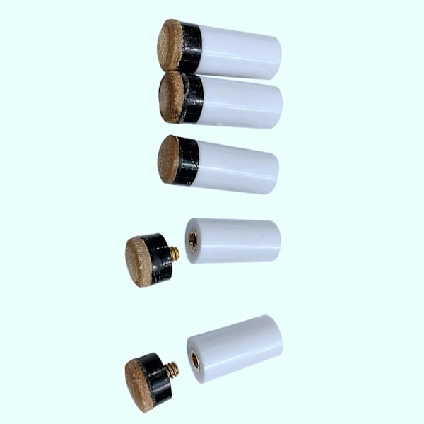 20 Sarjaa Biljardikepin Päitä Holkeilla 12mm Kierrettävä Yhdeksän Palloa Varten