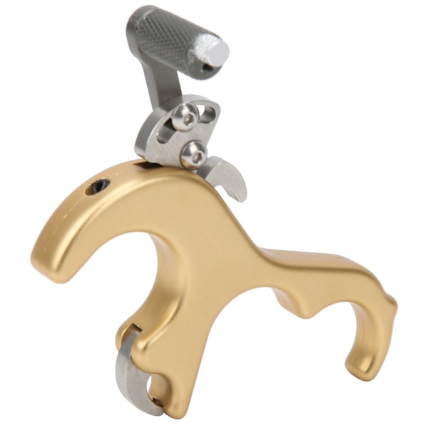 Aluminiumlegering bågskytteutlösningshjälpmedel fingergrepp justerbar avtryckare tumme bågutlösning guld